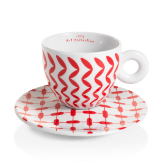 Koffer met 2 cappuccinokoppen &ndash; illy Art Collection Mona Hatoum