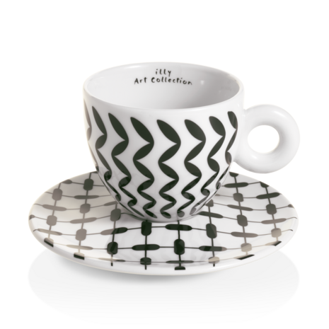 Koffer met 2 cappuccinokoppen – illy Art Collection Mona Hatoum